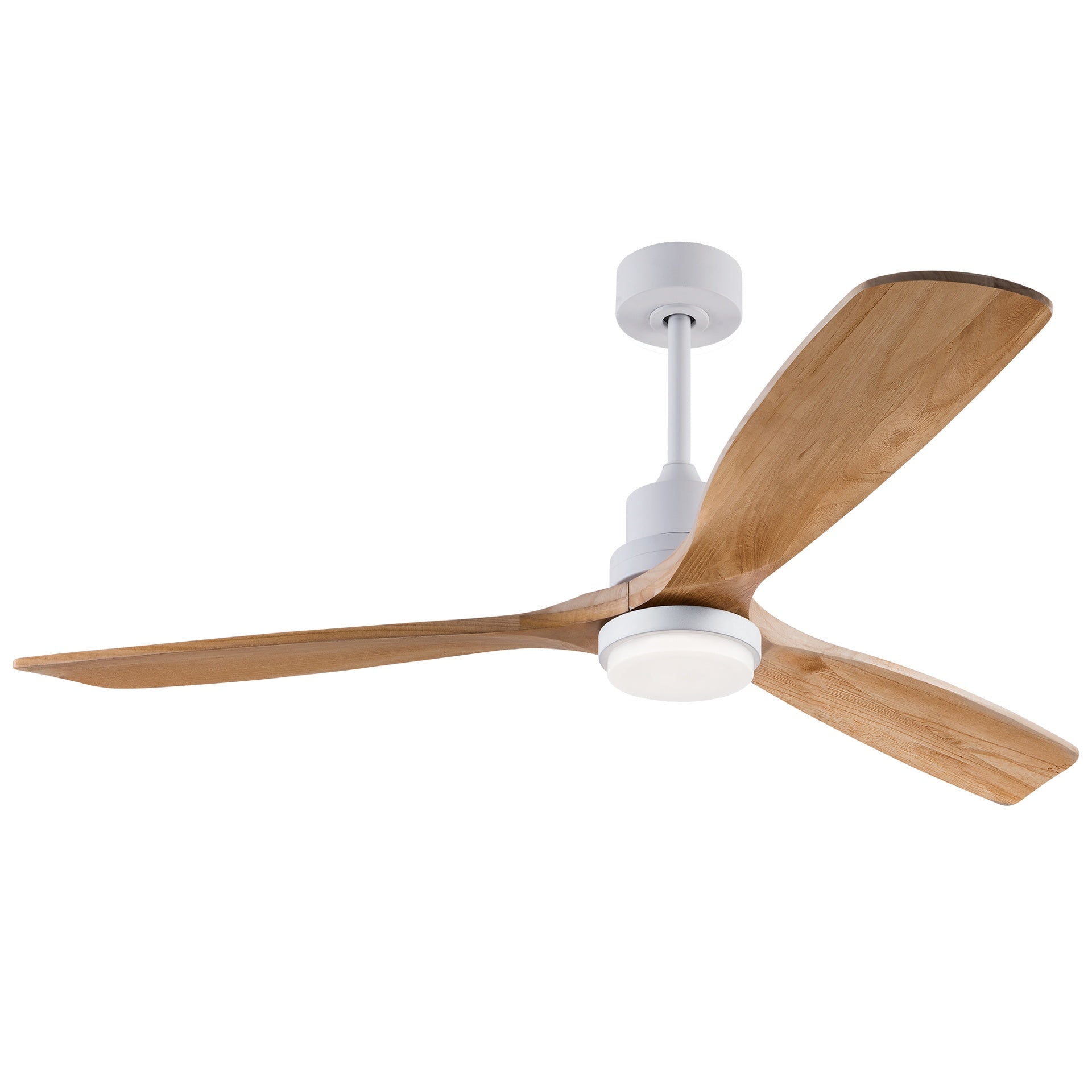 Hot sales 72 Inch Modern Ceiling Fan With 3 Color Dimmable 3 Solide Wood Blades Remote Control Reversible DC Motor With Led Light