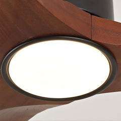 52-inch recessed ceiling fan with light, remote control, solid wood blades, dimmable, reversible, quiet operation, power-off memory function, low-profile design. Suitable for bedrooms, patios, indoor/