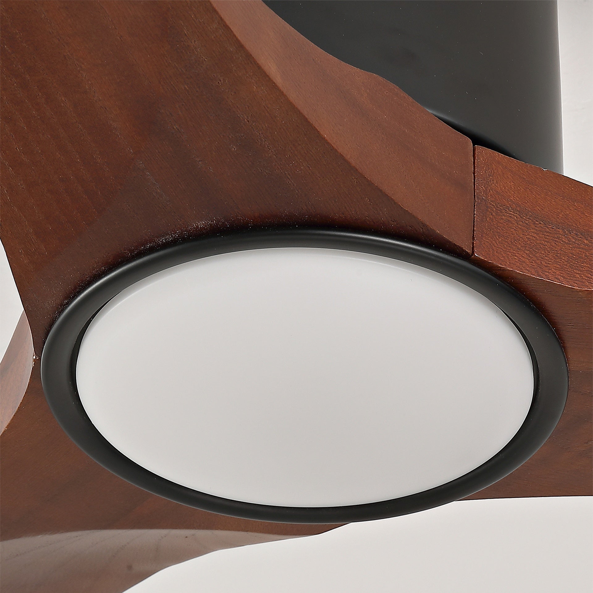 52-inch recessed ceiling fan with light, remote control, solid wood blades, dimmable, reversible, quiet operation, power-off memory function, low-profile design. Suitable for bedrooms, patios, indoor/