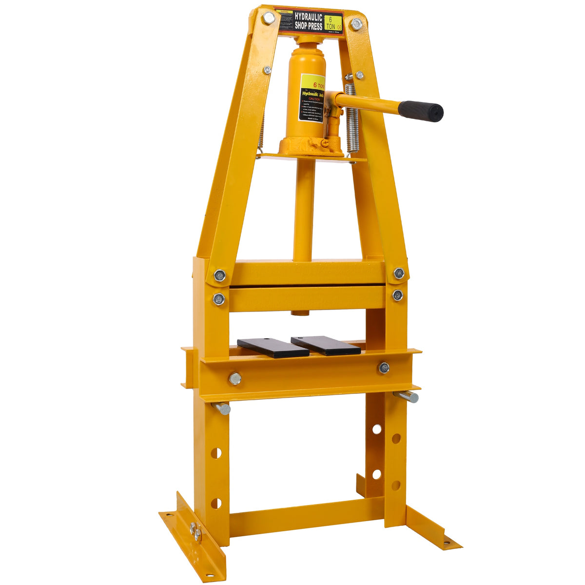 Hydraulic Power Units, 6-Ton Benchtop Hydraulic A-Frame Shop Press with Press Plates, Hydraulic 6 Ton Garage Floor Adjustable Shop Press with Plates, Hydraulic Press, Hydraulic Shop Press,Yellow