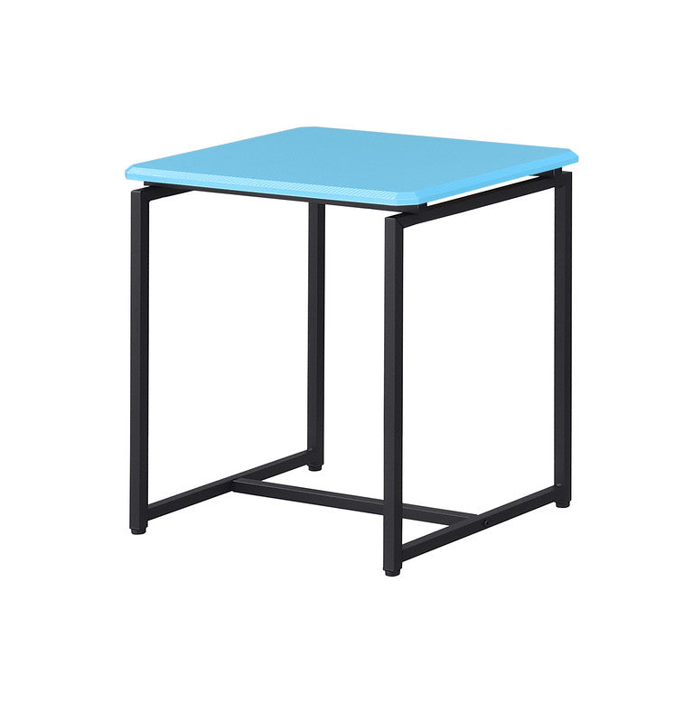Gaetano 3 Piece Blue Carbon Fiber Wrap 39.5"W Coffee Table and End Table Set
