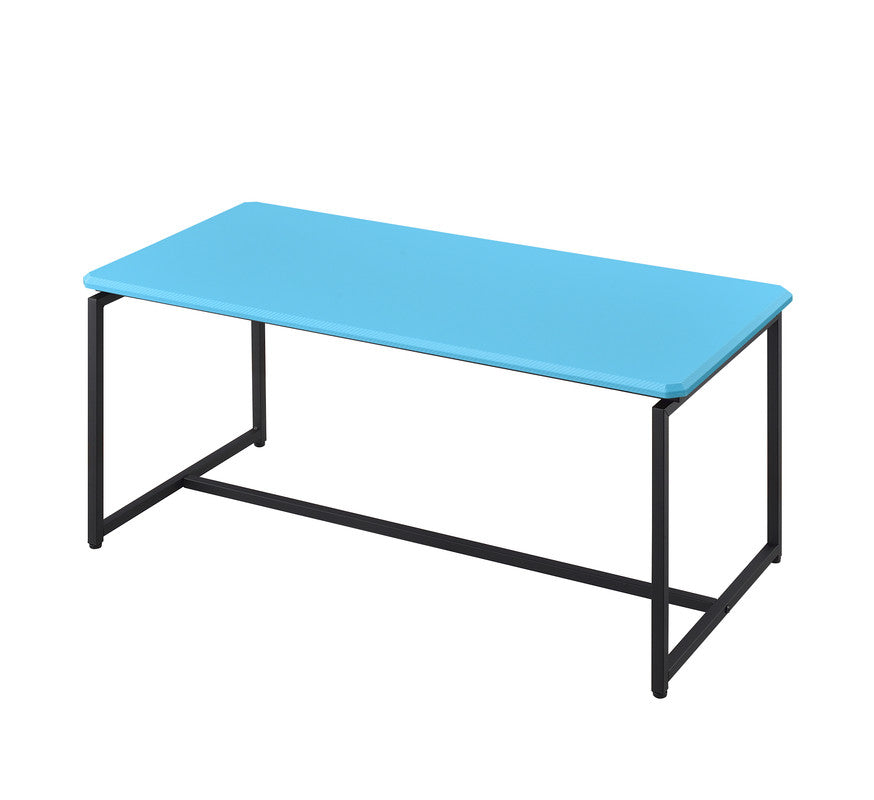 Gaetano 3 Piece Blue Carbon Fiber Wrap 39.5"W Coffee Table and End Table Set