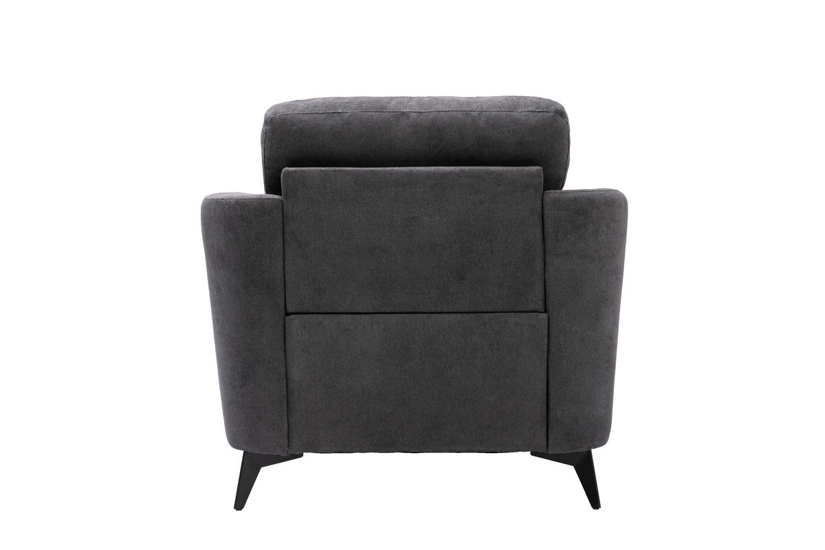 Carlotta 39"W Gray Woven Fabric Chair