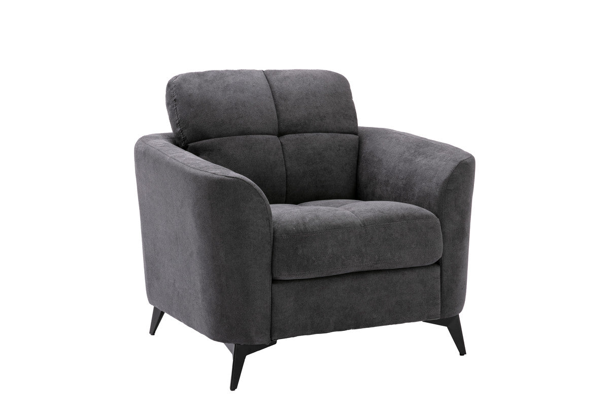 Carlotta 39"W Gray Woven Fabric Chair