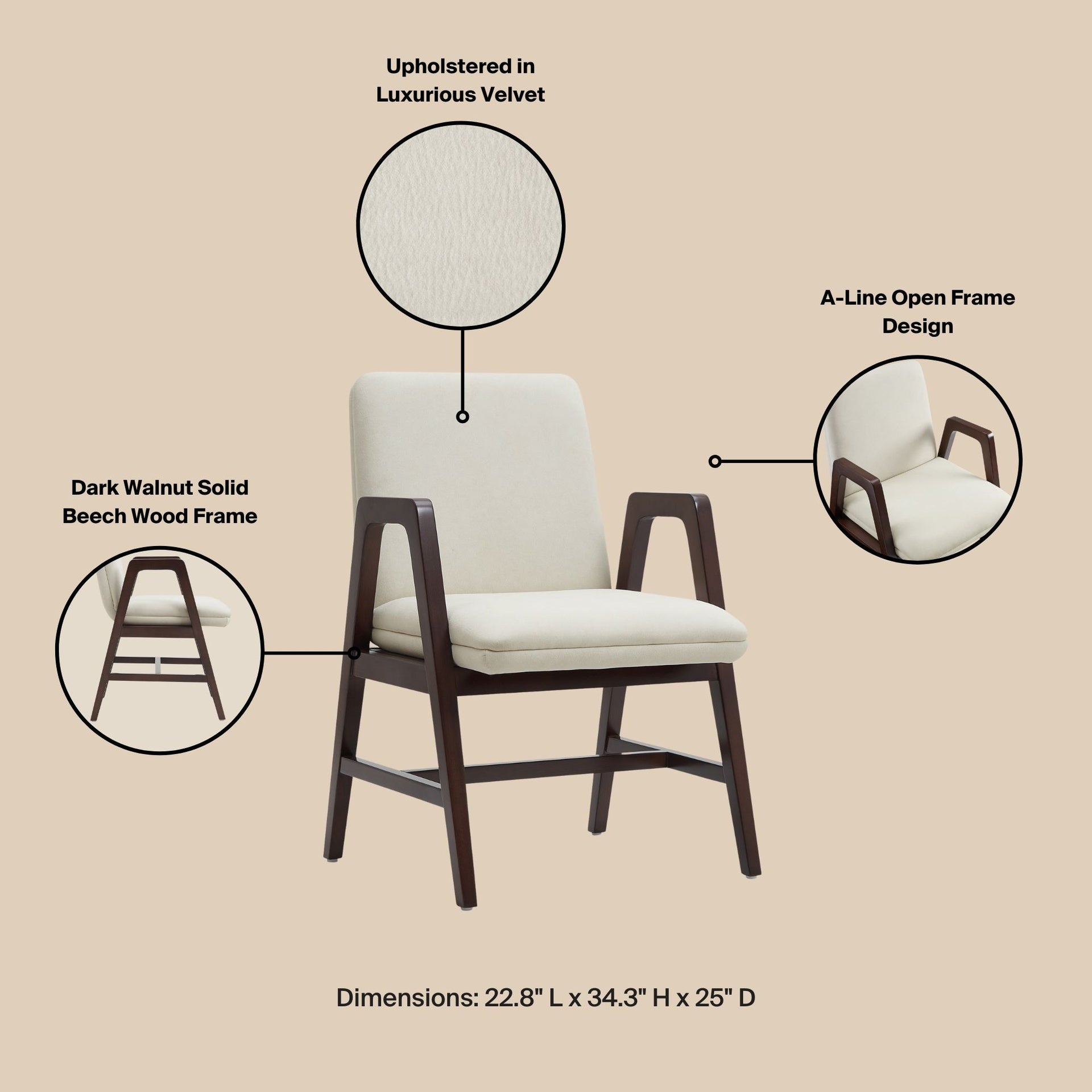Armchair in Cream
