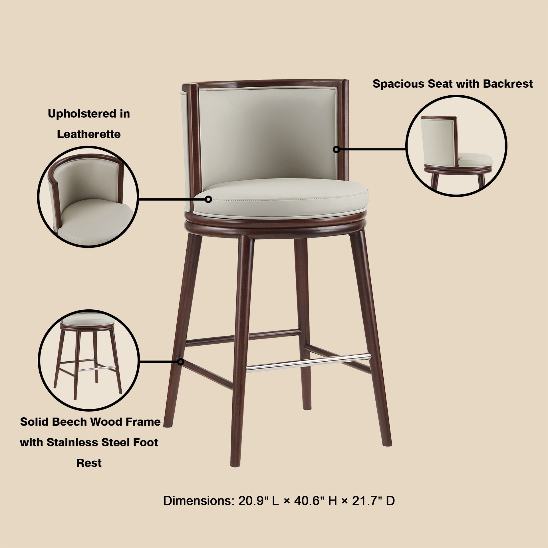 Barstool in Stone