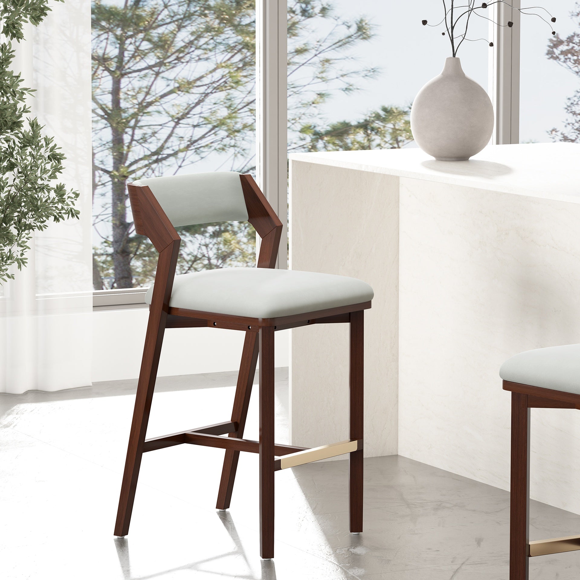 Barstool in White Glacier