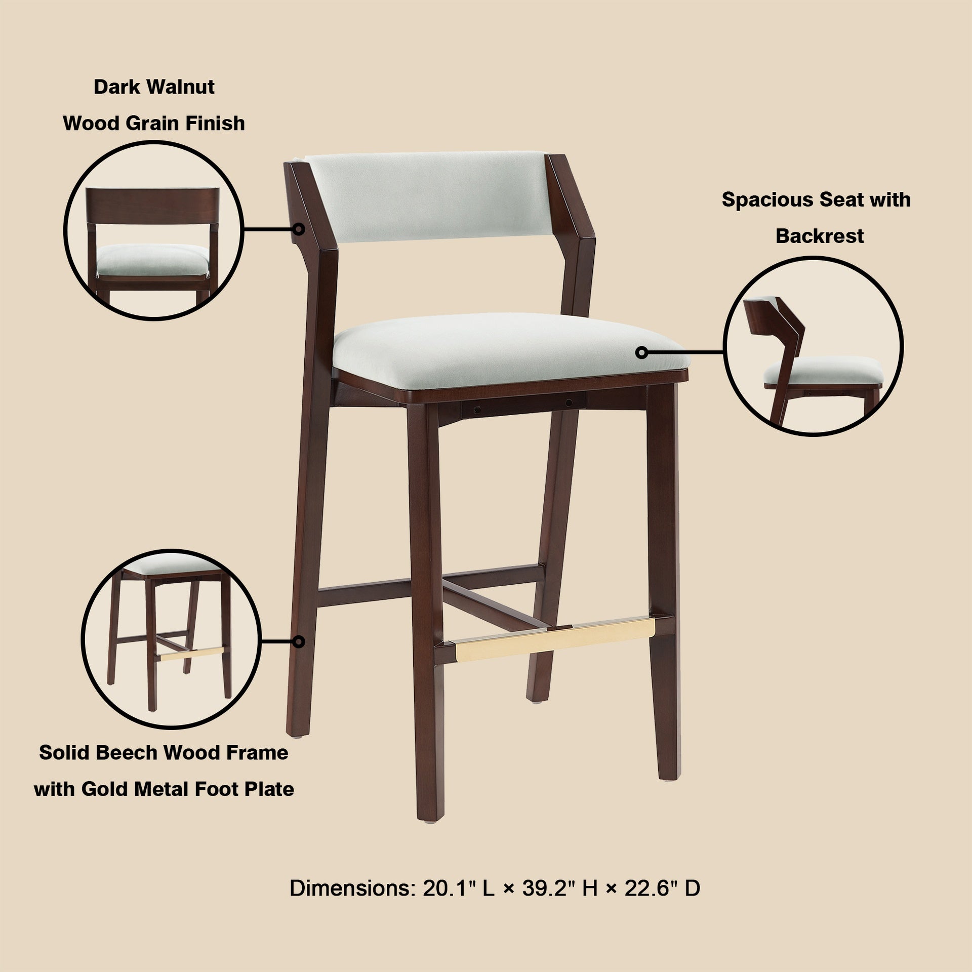 Barstool in White Glacier