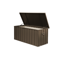 120 Gallon Outdoor Storage Deck Box Waterproof, Large Patio Storage Bin for Outside Cushions, Throw Pillows, Garden Tools, Lockable (Dark Brown)