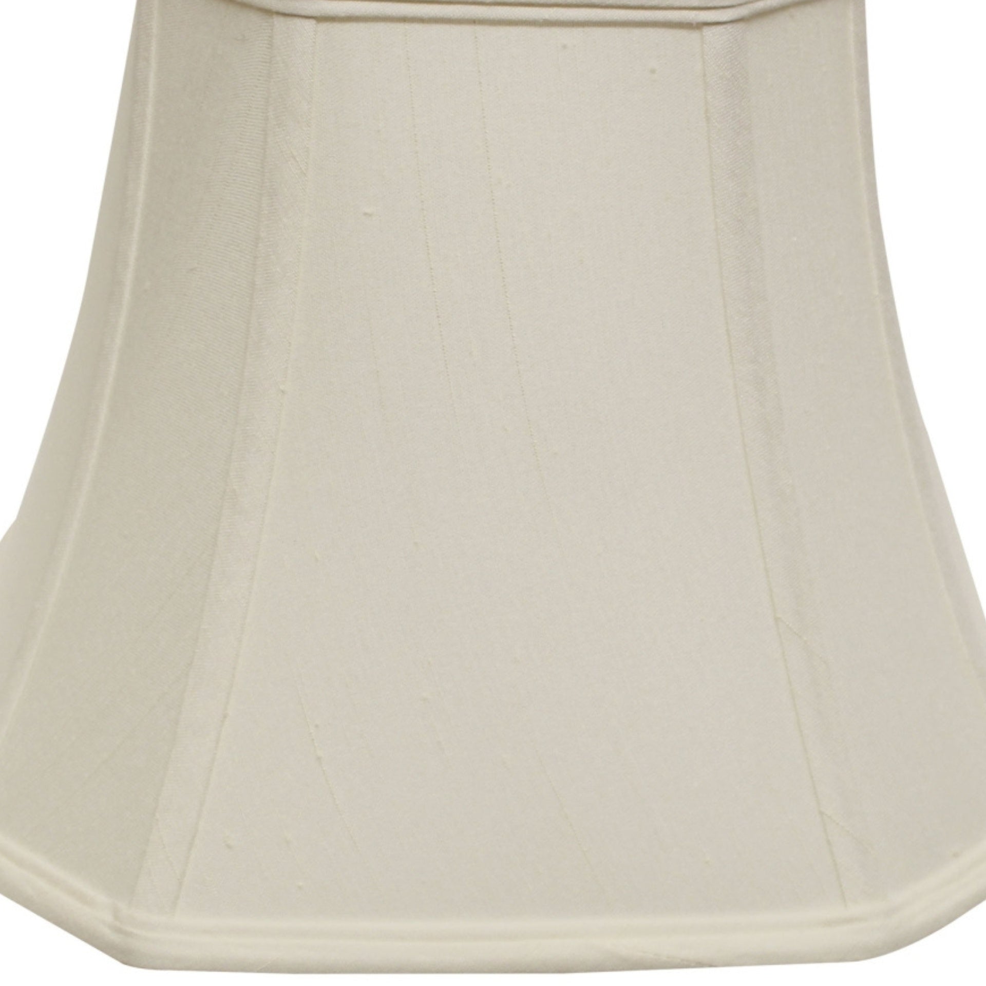 Slant Cut Corner Square Bell Softback Lampshade with Washer Fitter, White