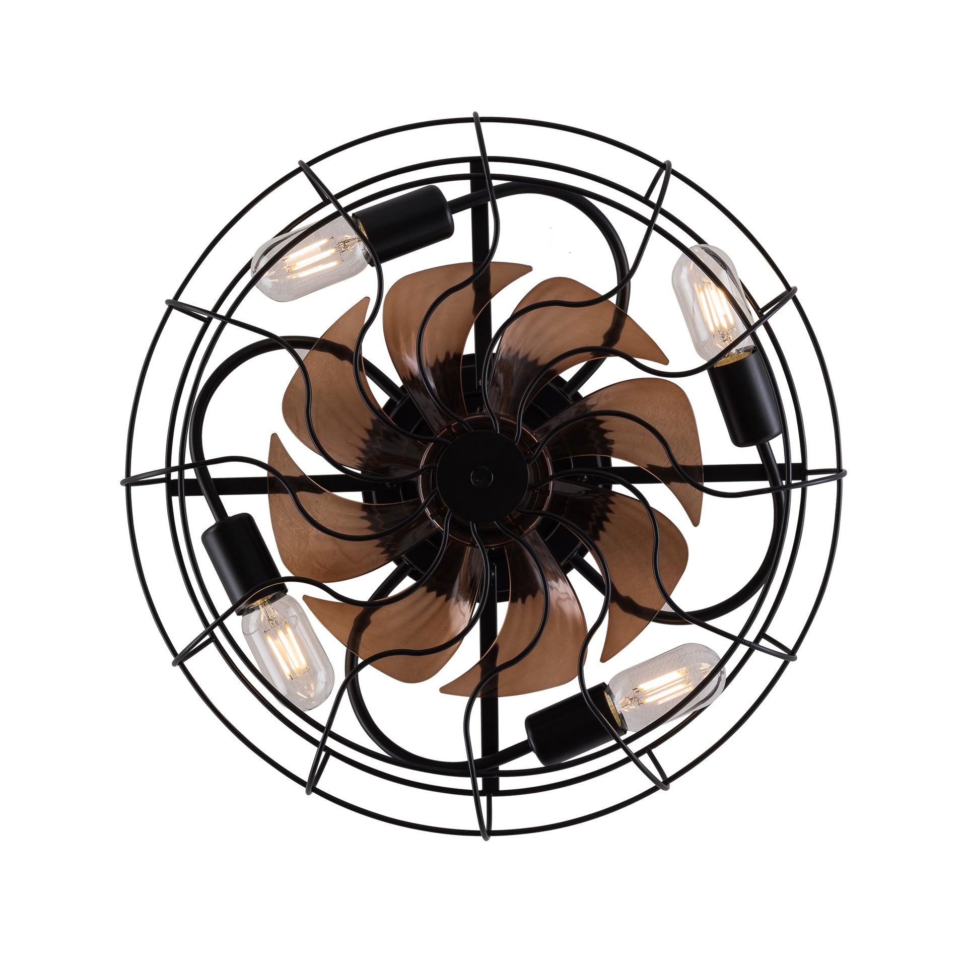 New Model 19 Inch Ceiling Fan Light With 6 Speed Remote 8 Blade Reversible DC Motor For Bedroom