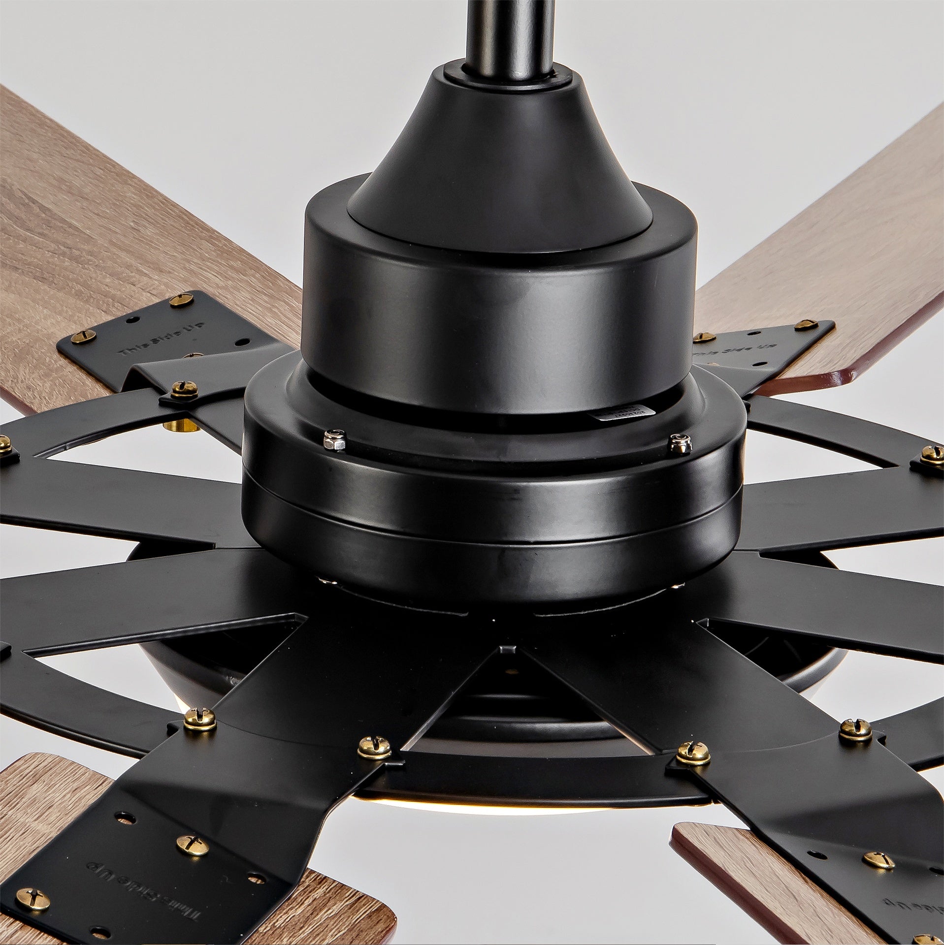 Large Ceiling Fan with Light: Modern 72-inch 8-Blade Outdoor Ceiling Fan with Remote Control - Dimmable Black Large Fan Light for Indoor Use, Reversible, 6-Speed Quiet DC Motor