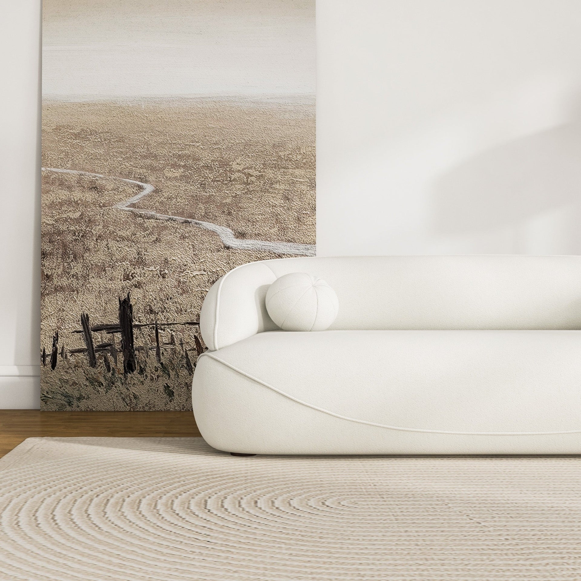 Andrew Beige Boucle Sofa