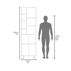 Burton Kitchen Pantry with 2 Doors, Adjustable Shelves, side Shelves, Compact Storage Cabinet for Kitchen Organization, White