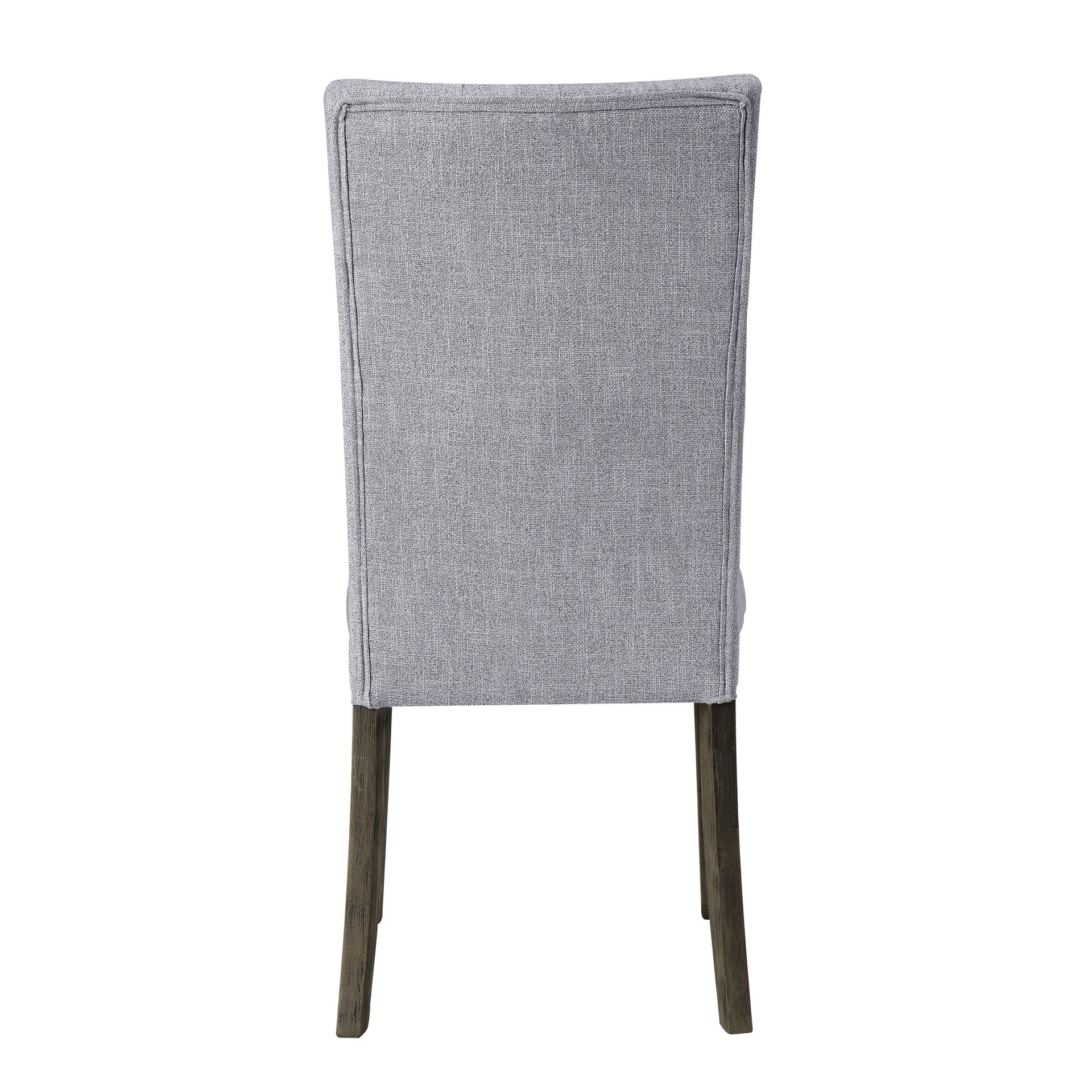 Grey and Grey Oak Side Chair with Button Tufted (Set of 2)