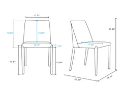 Dining Chair - Set of 2 in Clay