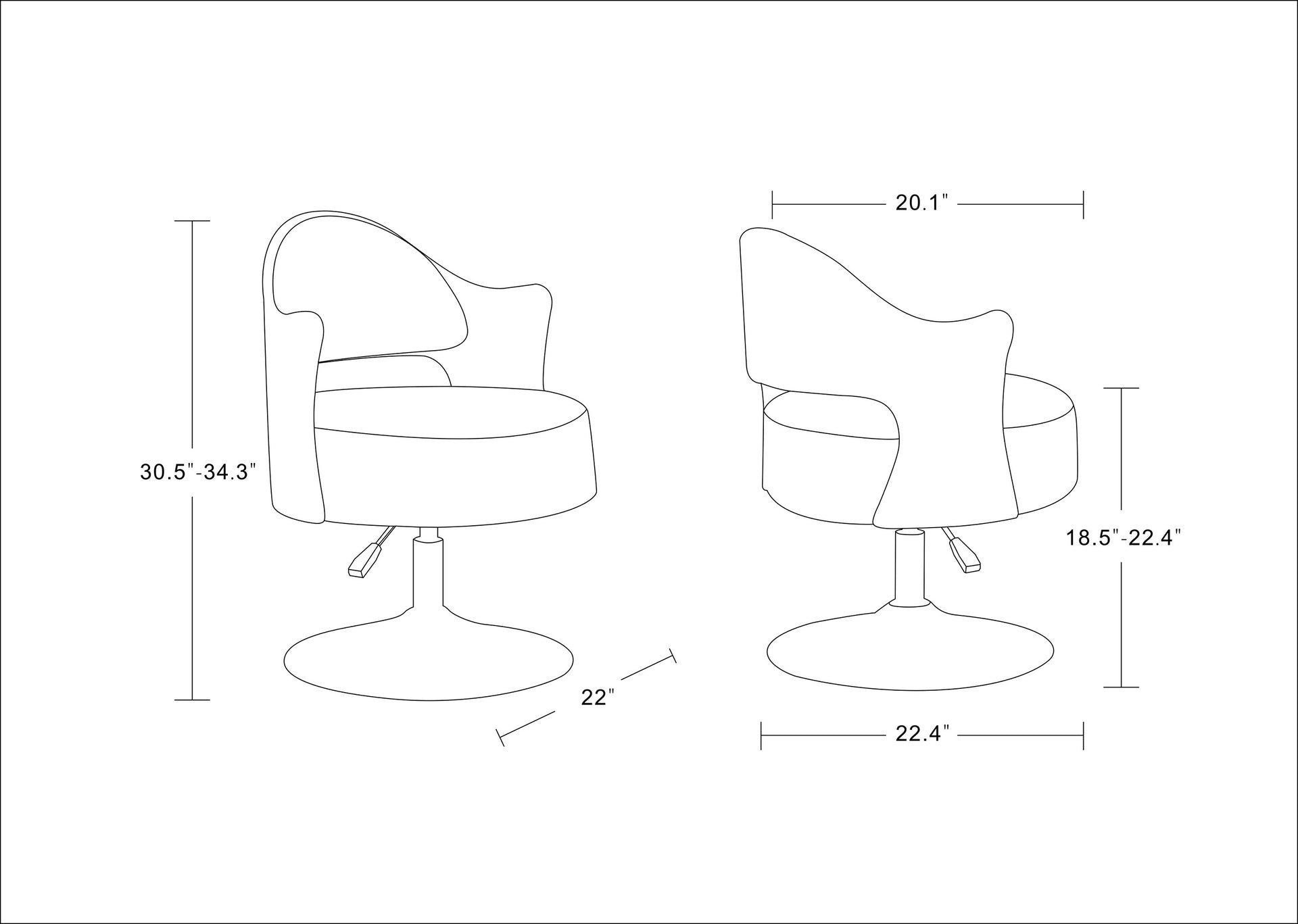 Swivel Lounge Chair in White