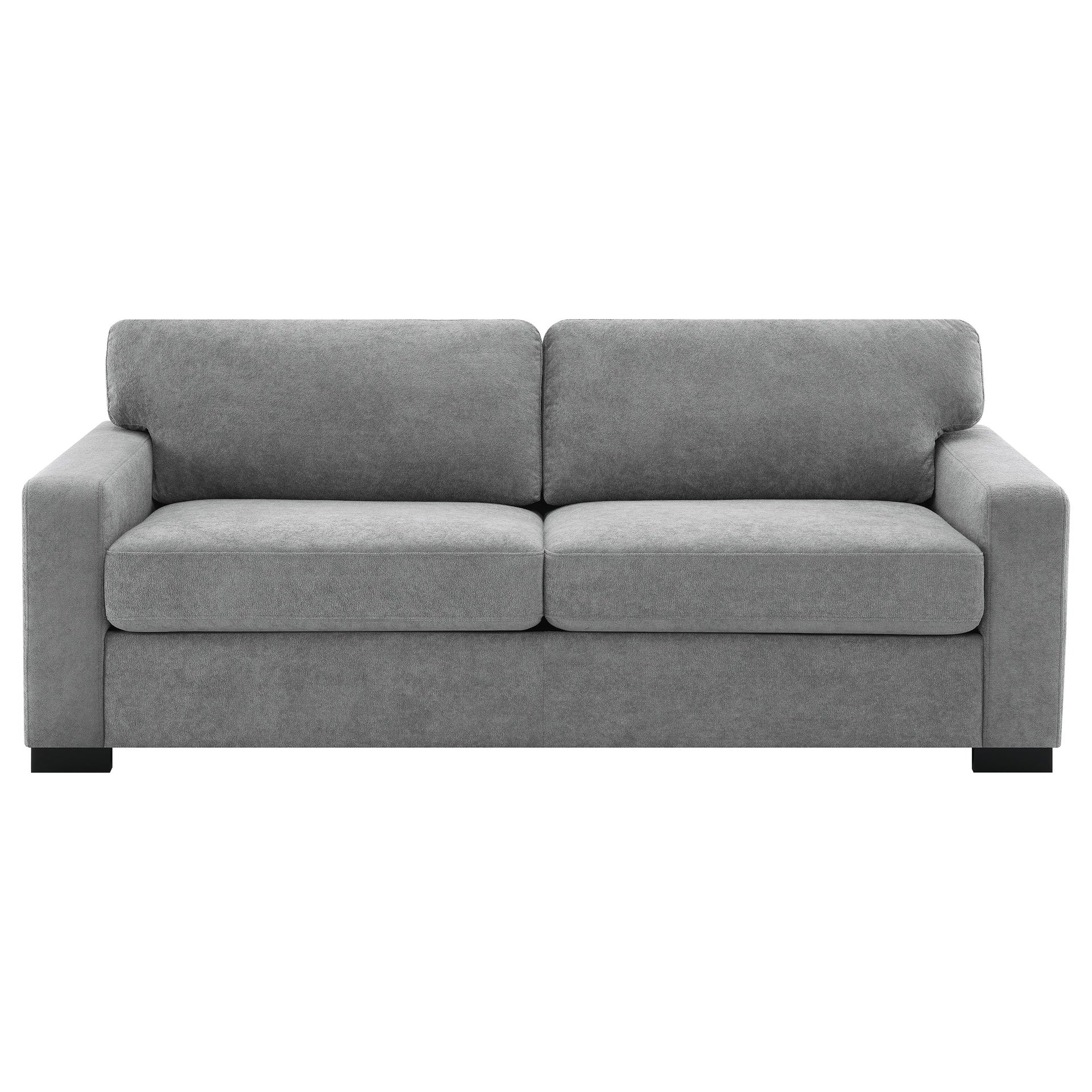 Vicente Grey Upholstered Sofa Sleeper with Queen Mattress