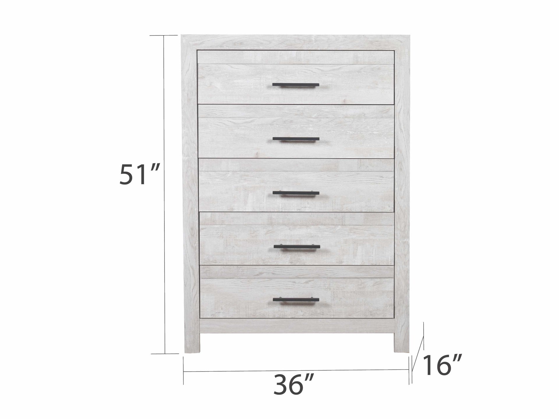 DENVER King 5PC Modern Style Storage Bedroom Set Made with Wood in Natural(NJ INVENTORY)