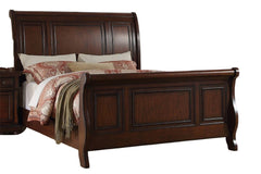 1pc Eastern King Size Bed Two Panel Bed Headboard And Footboard Cherry Finish Bedroom Furniture
