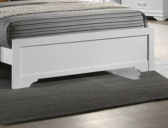 White Faux Leather Tufted Headboard 1pc Queen Size Bed w LED Bedroom Furniture White Unique Texture FB Solid wood