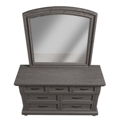 Modern Transitional Style 1pc Dresser Metal Handles Unique Legs Antique Gray Finish Bedroom Furniture