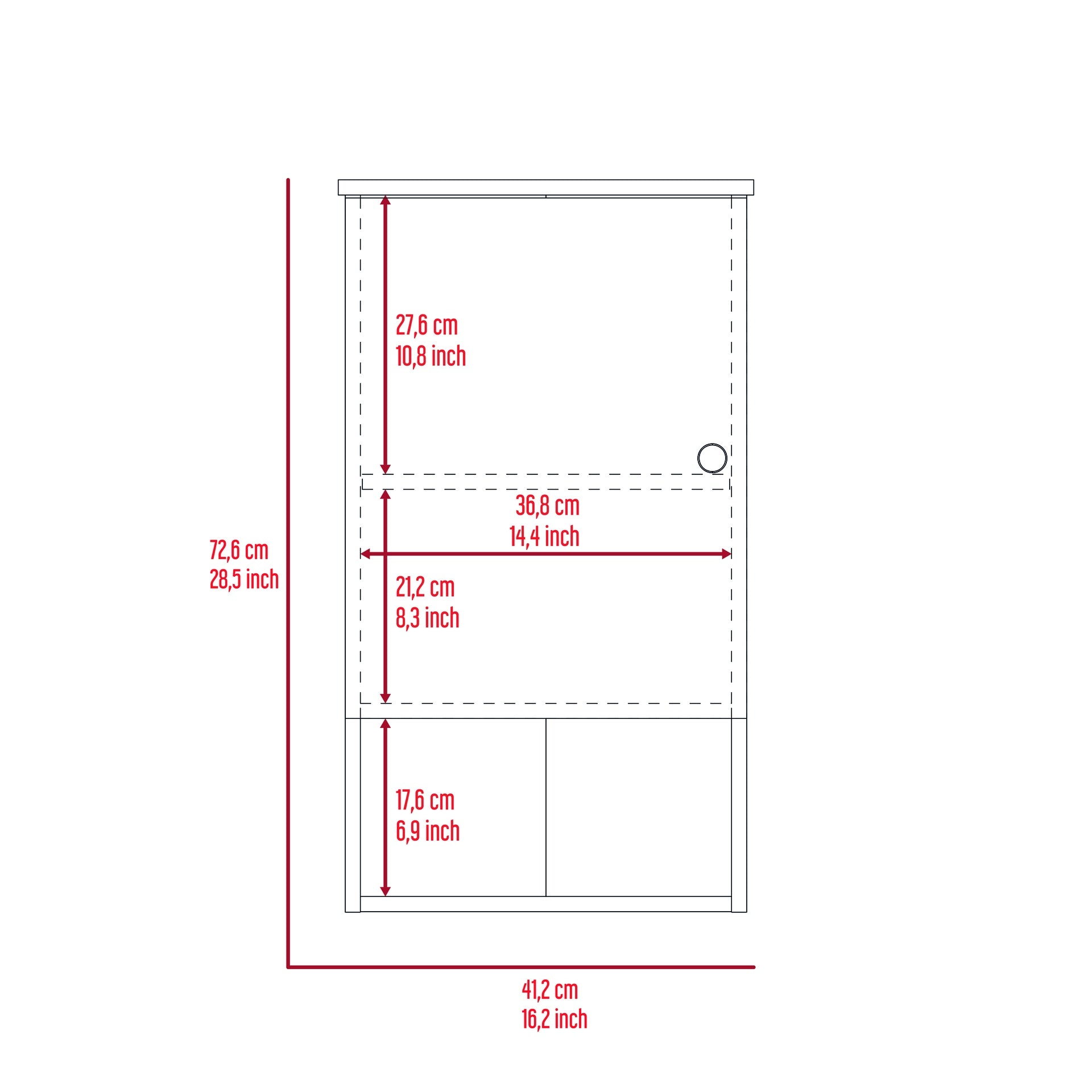 St. Angelo Medicine Cabinet, Two Internal Shelves, Single Door, One Shelf