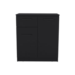 Idaho Dresser with 2-Door Cabinets and Drawer -Black