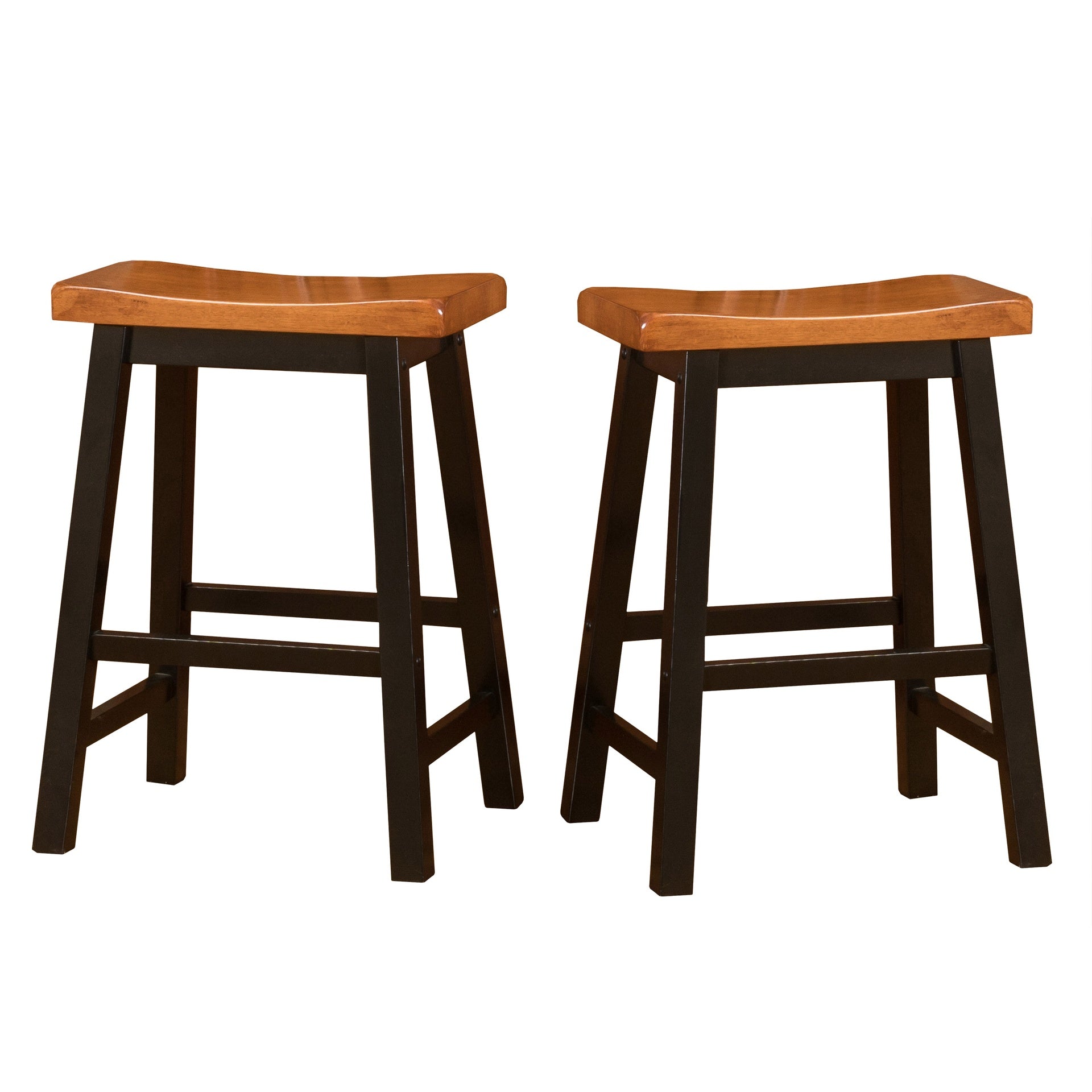 Wood 24" SADDLE STOOL