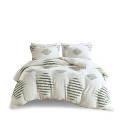 Full/Queen 3 Piece Cotton Blend Chenille Duvet Cover Set