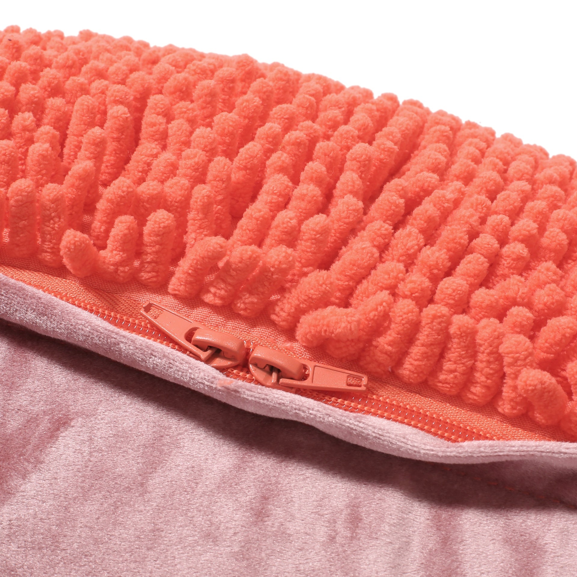 Sunny Square Pouf, Coral