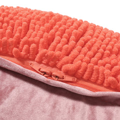 Sunny Square Pouf, Coral