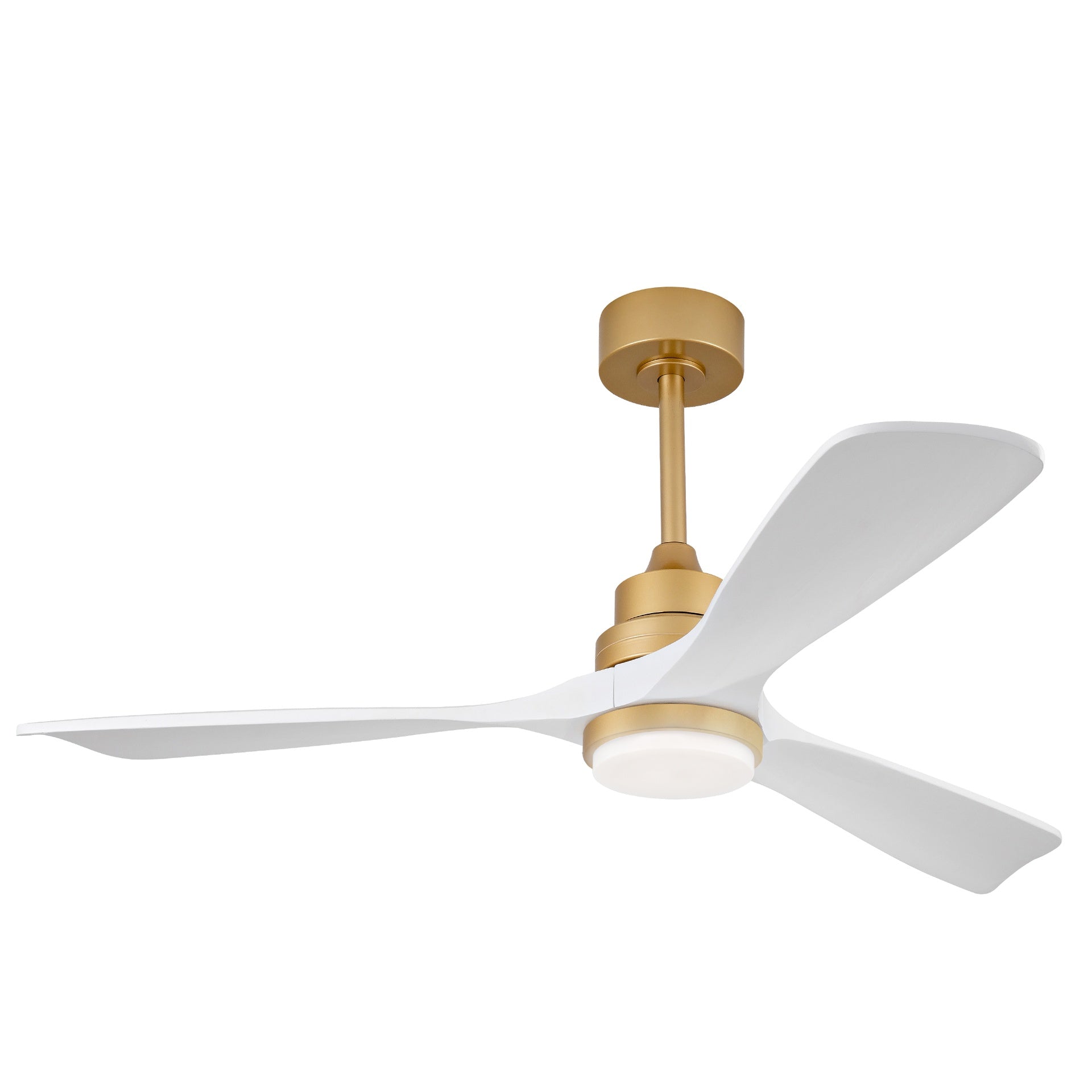 Hot sales 52 Inch Indoor Ceiling Fan With Dimmable LED Light 3 Solid Wood Blades Remote Control Reversible DC Motor