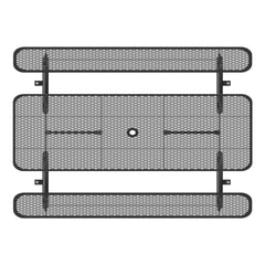 96" Rectangular Picnic Tables Black
