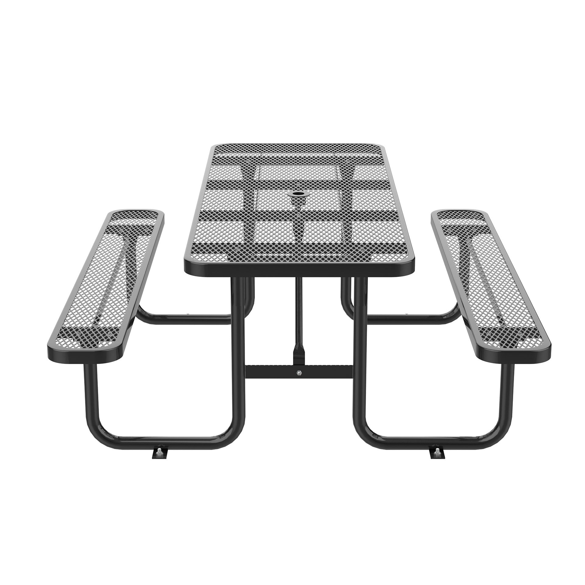96" Rectangular Picnic Tables Black