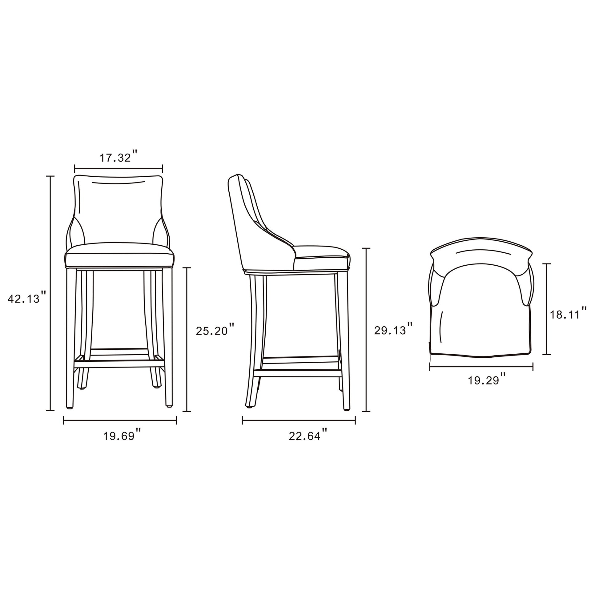 Barstool in Tan