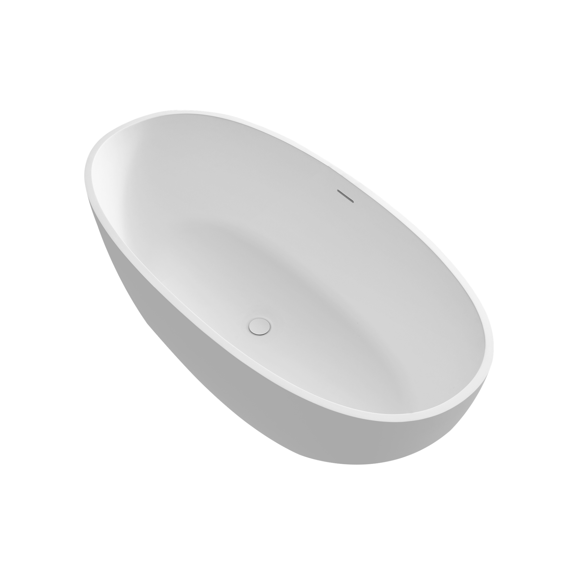 55" solid surface soaking bathtub