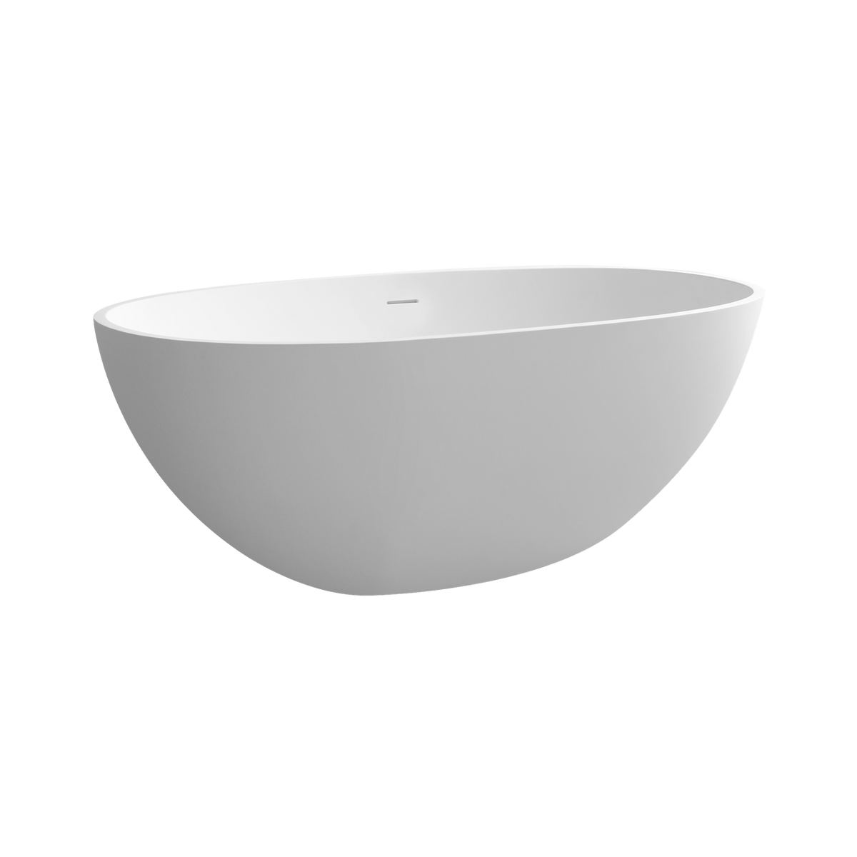55" solid surface soaking bathtub
