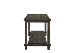 Weathered Grey Counter Height Table with Bottom Shelf
