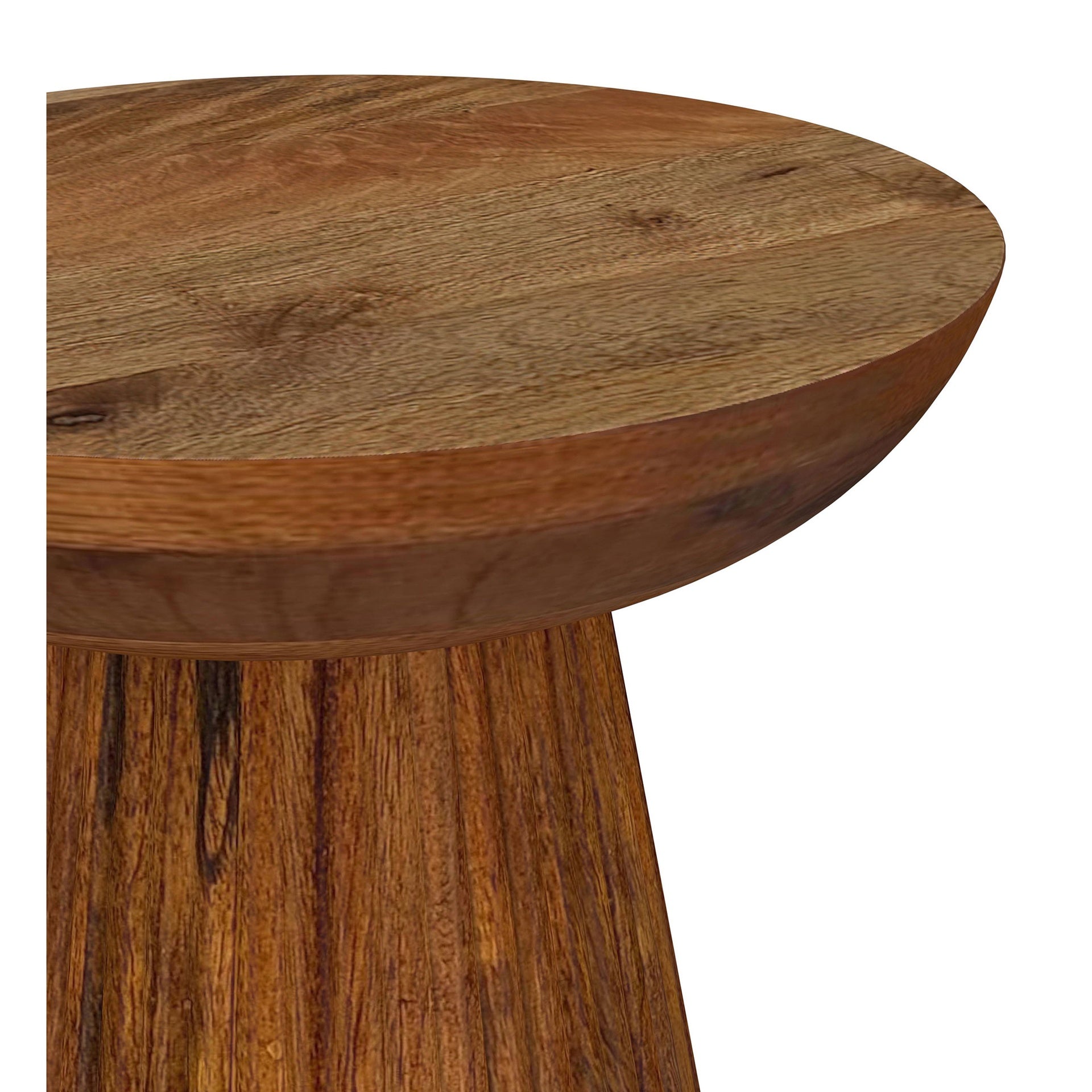 Waters Wild Honey Round Solid Wood Accent Side Table