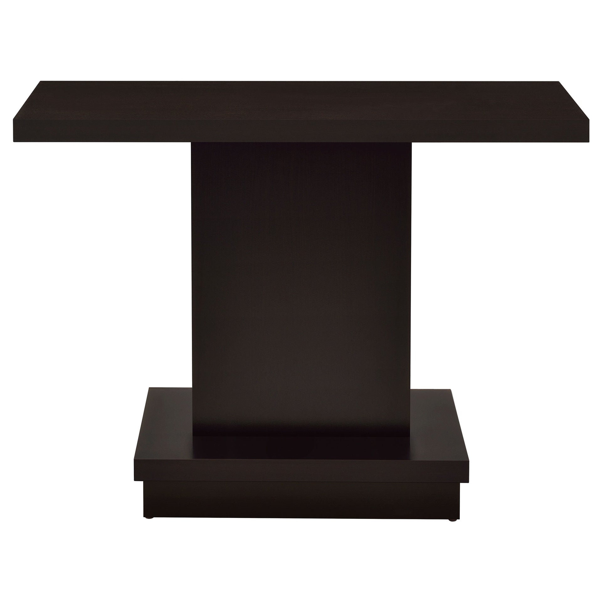 Fiona Cappuccino Engineered Wood Pedestal Console Table