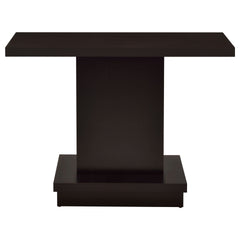 Fiona Cappuccino Engineered Wood Pedestal Console Table