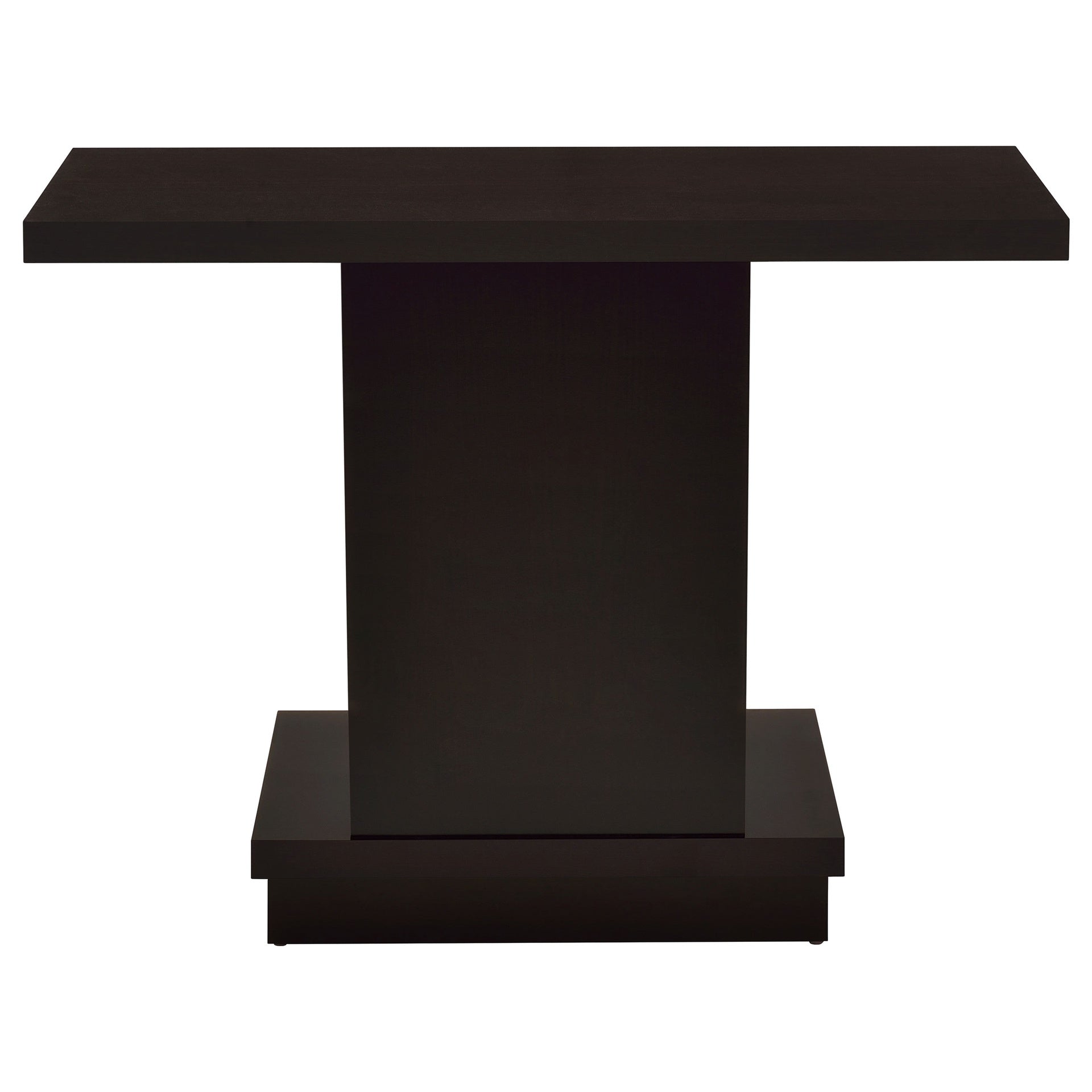 Fiona Cappuccino Engineered Wood Pedestal Console Table