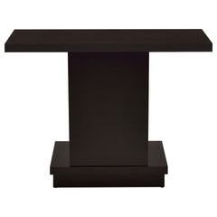 Fiona Cappuccino Engineered Wood Pedestal Console Table