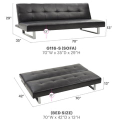 Chroma G116-S Sofa Bed , BLACK