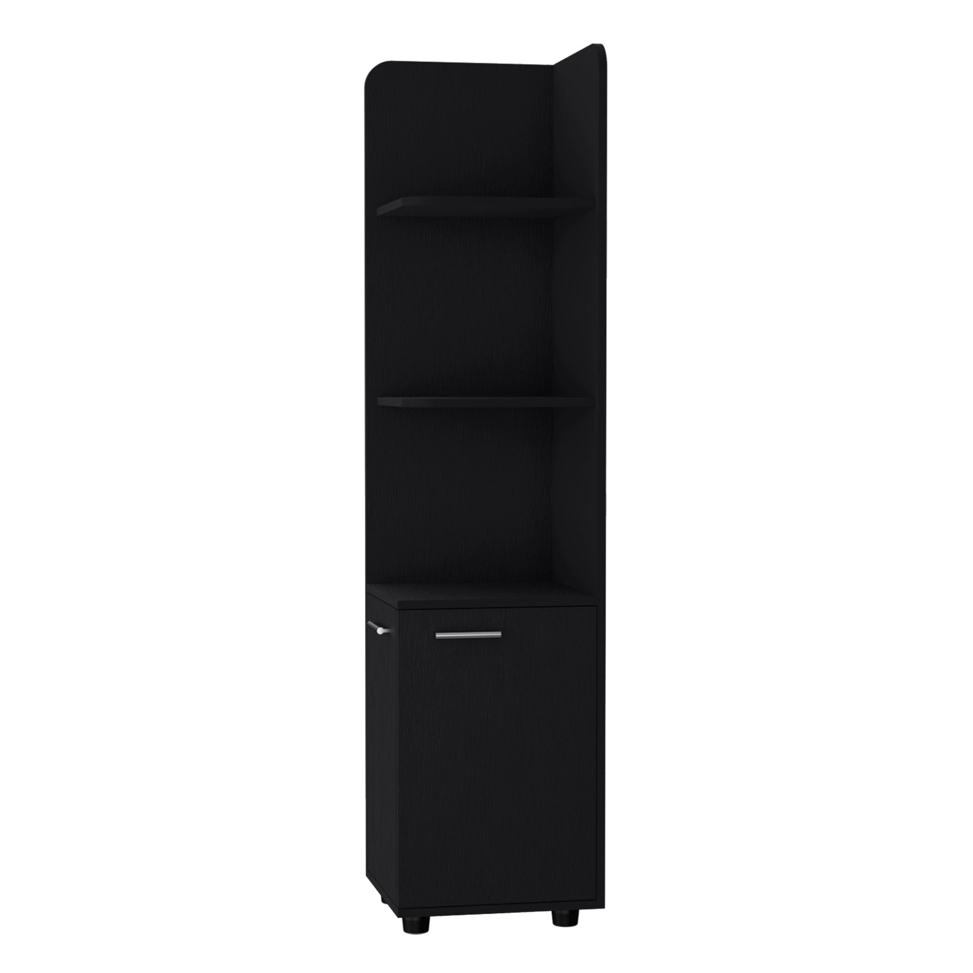 Wenge 2-Door Cabinet with 3 Corner Shelves