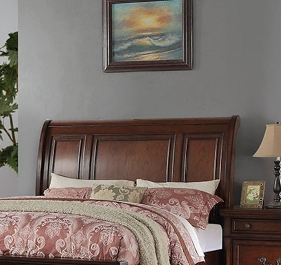 Traditional Style 1pc California King Size Bed Panel Headboard Footboard Drawers Cherry Finish Bedroom Furniture
