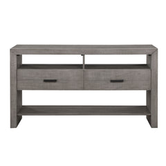 Modern Rustic Design 1pc Server of 2x Drawers 3x Shelves Gray Finish Wooden Dining Room Furniture