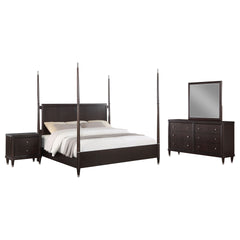 Niguel Brown 4-piece Poster Bedroom Set