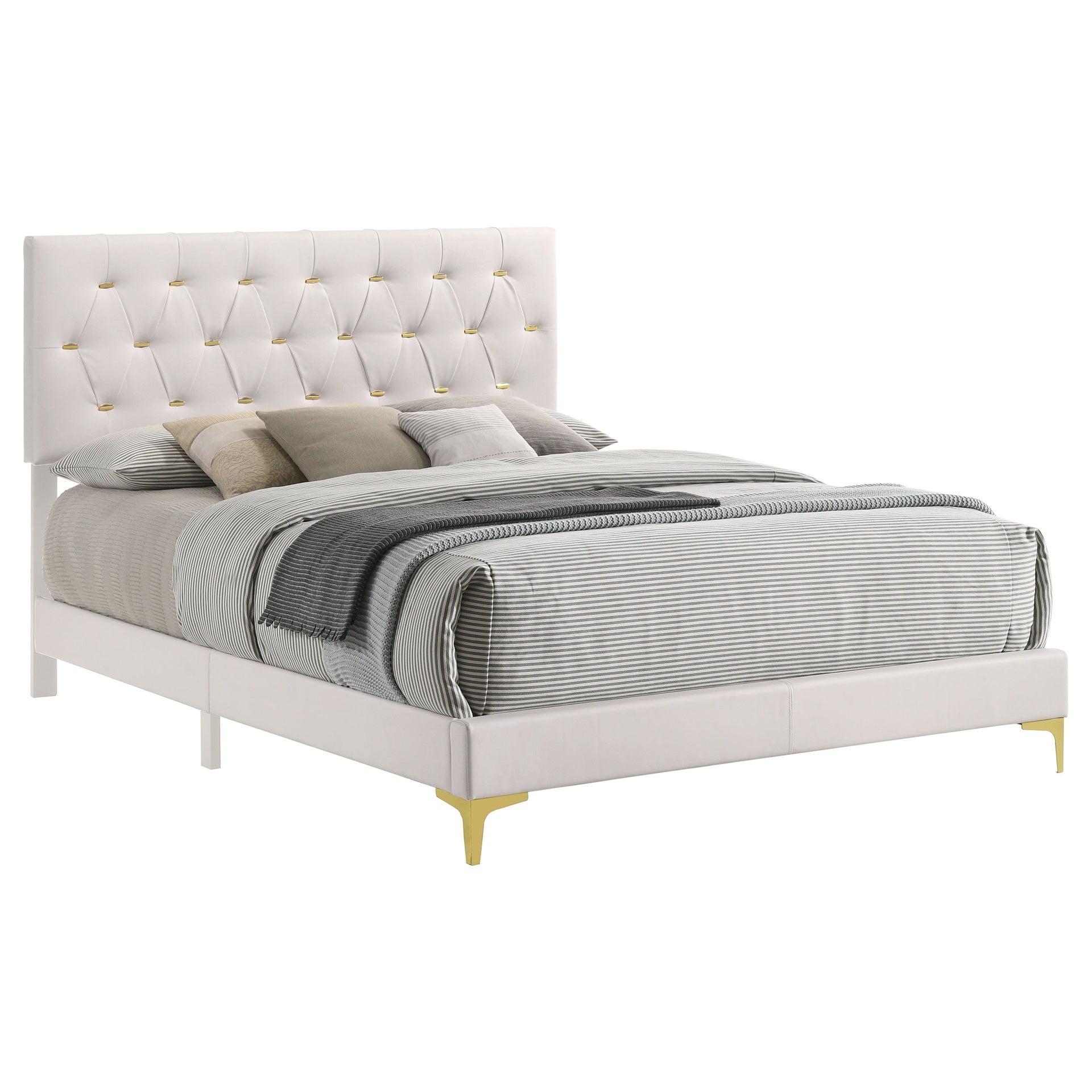 James White Upholstered Eastern King Panel Bed